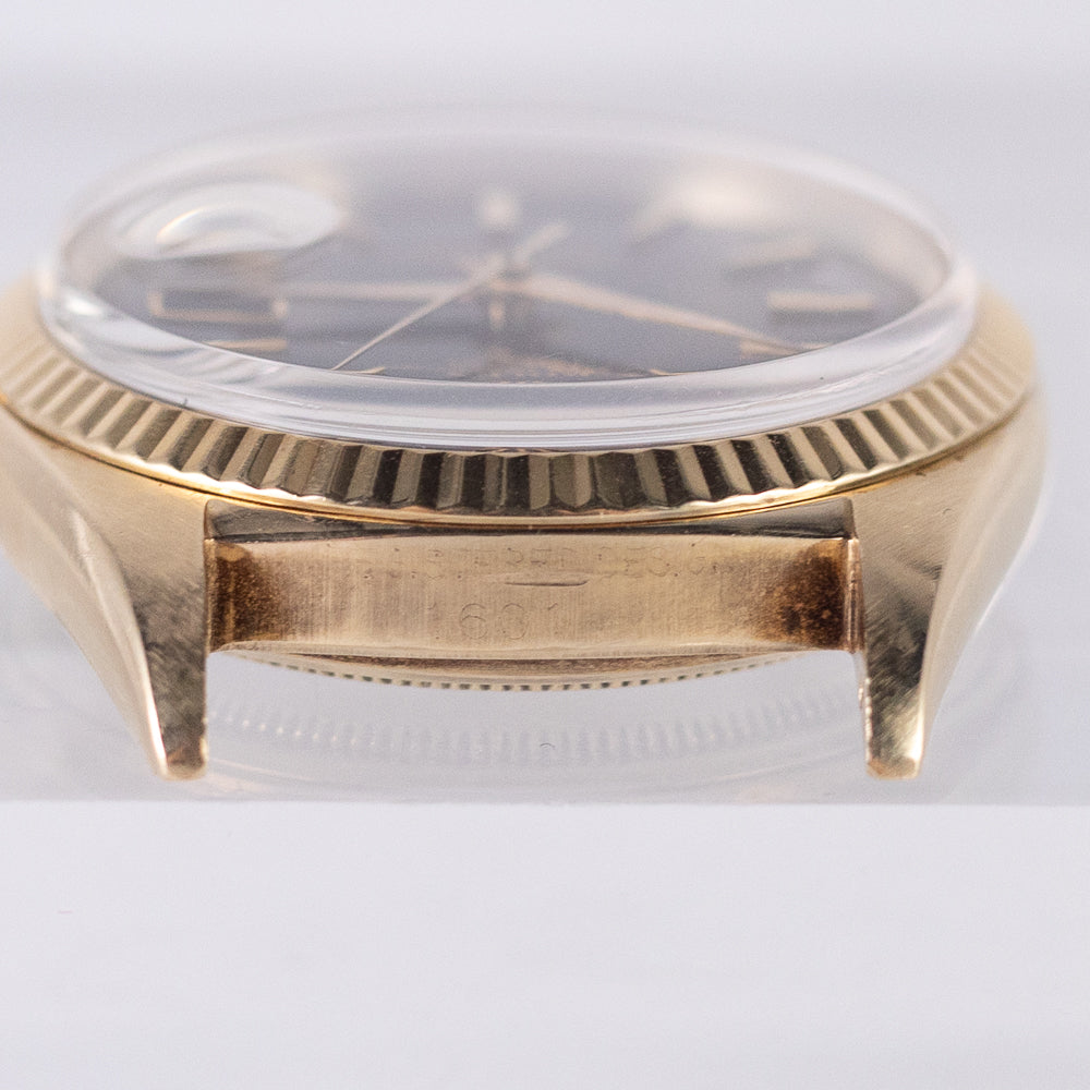 ROLEX DATEJUST 14KYG Black Gilt No lum Ref.1601
