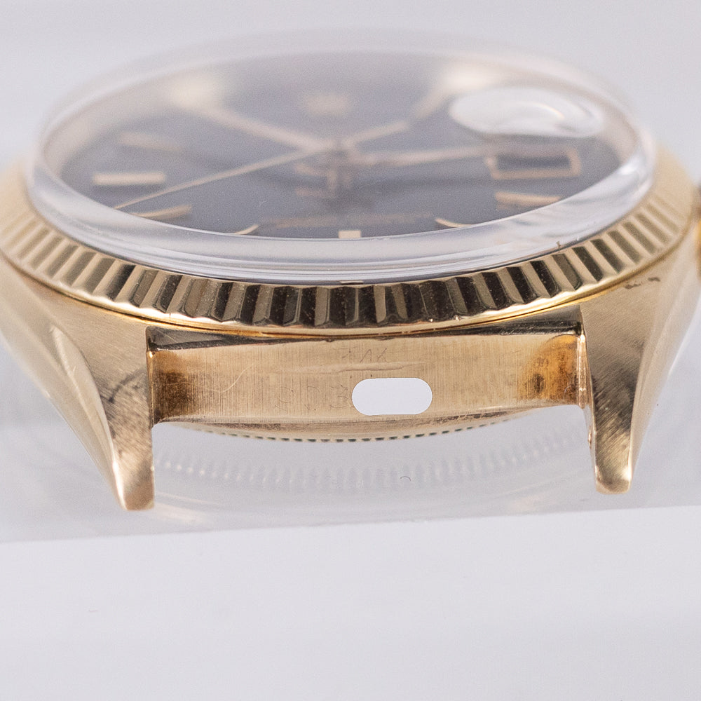 ROLEX DATEJUST 14KYG Black Gilt No lum Ref.1601