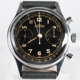 ANGELUS waterploof Chronograph Black Gilt Dial Cal.215