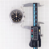 ANGELUS waterploof Chronograph Black Gilt Dial Cal.215