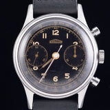 ANGELUS waterploof Chronograph Black Gilt Dial Cal.215