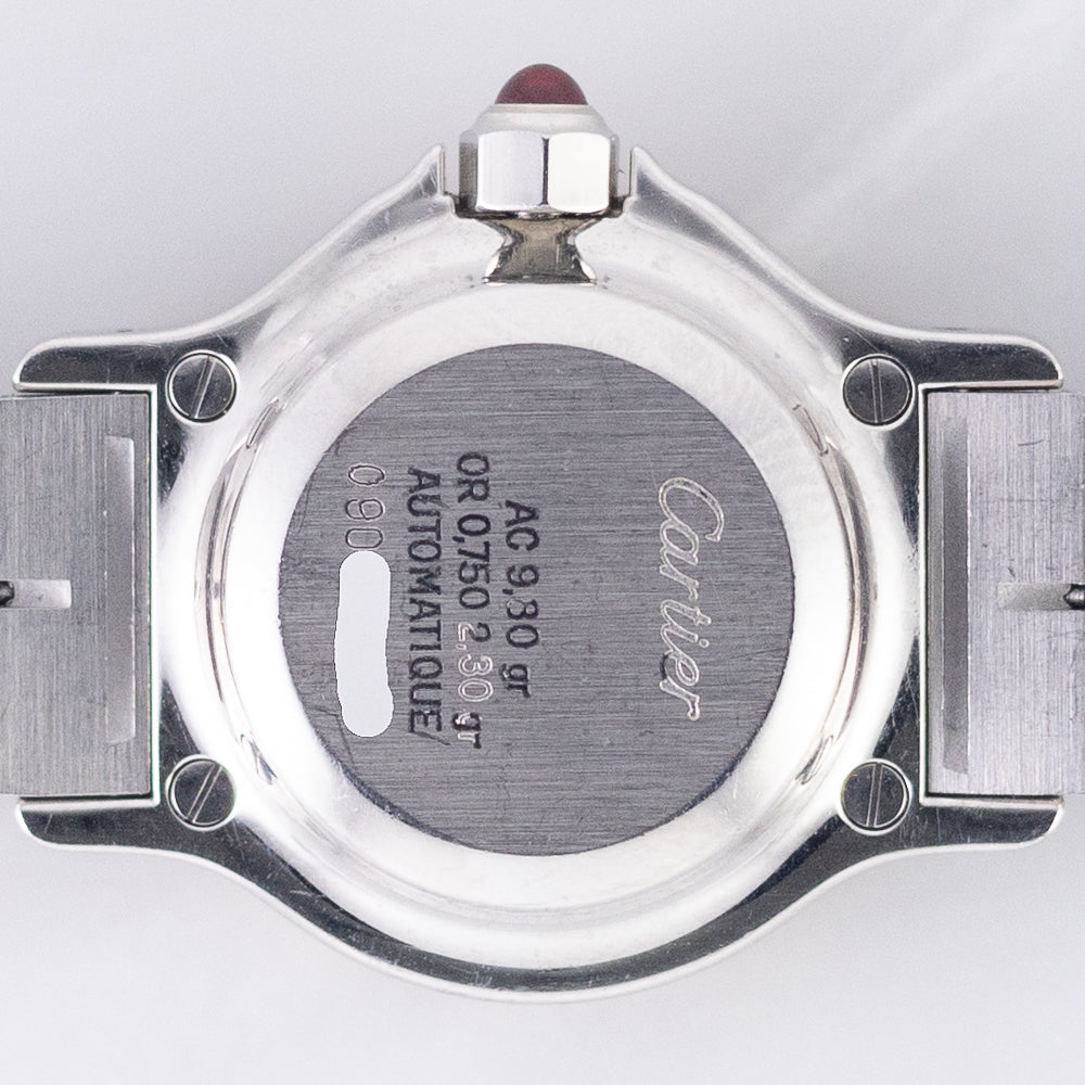 CARTIER SM SANTOS OCTAGON Ref.0907 Burgundy Automatic BOX