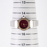 CARTIER SM SANTOS OCTAGON Ref.0907 Burgundy Automatic BOX