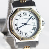 CARTIER LM SANTOS OCTAGON Automatic Ref.2966 Godron Bracelet