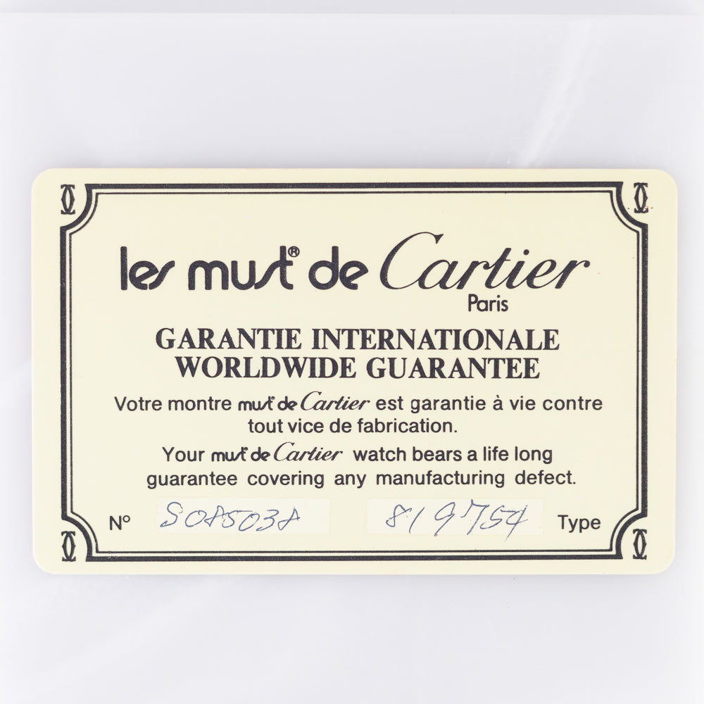 CARTIER LM MUST DE TANK LAPIS LAZURI - Like　Box and Warranty Papers