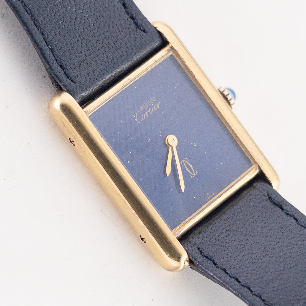 CARTIER LM MUST DE TANK LAPIS LAZURI - Like　Box and Warranty Papers