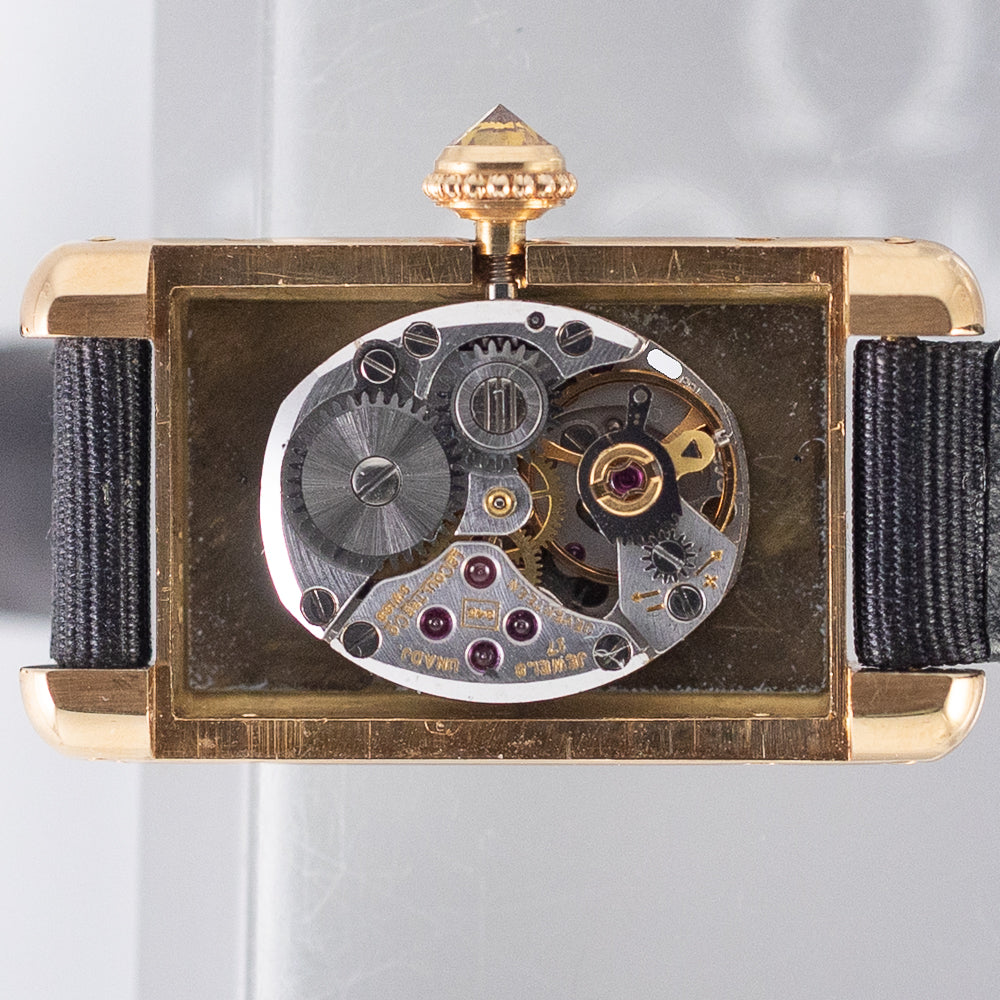 CARTIER SM TANK ALLONGEE Yellow Diamond Mecanique BOX