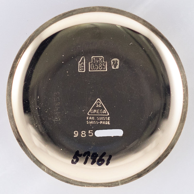 OMEGA Cal.30SCT1 Black Gilt Dial 14K Yellow Gold