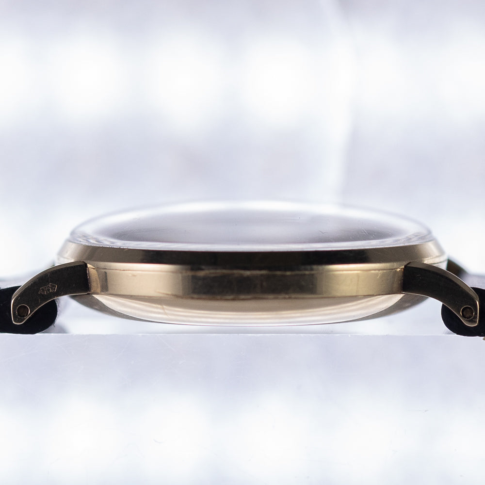 OMEGA Cal.30SCT1 Black Gilt Dial 14K Yellow Gold