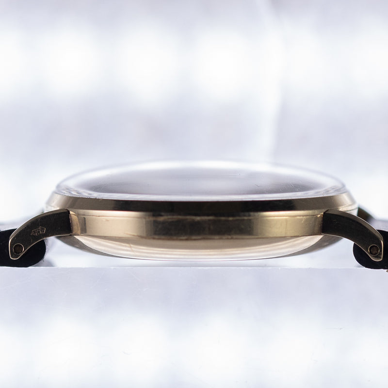 OMEGA Cal.30SCT1 Black Gilt Dial 14K Yellow Gold