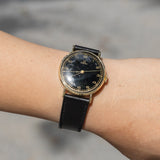 OMEGA Cal.30SCT1 Black Gilt Dial 14K Yellow Gold