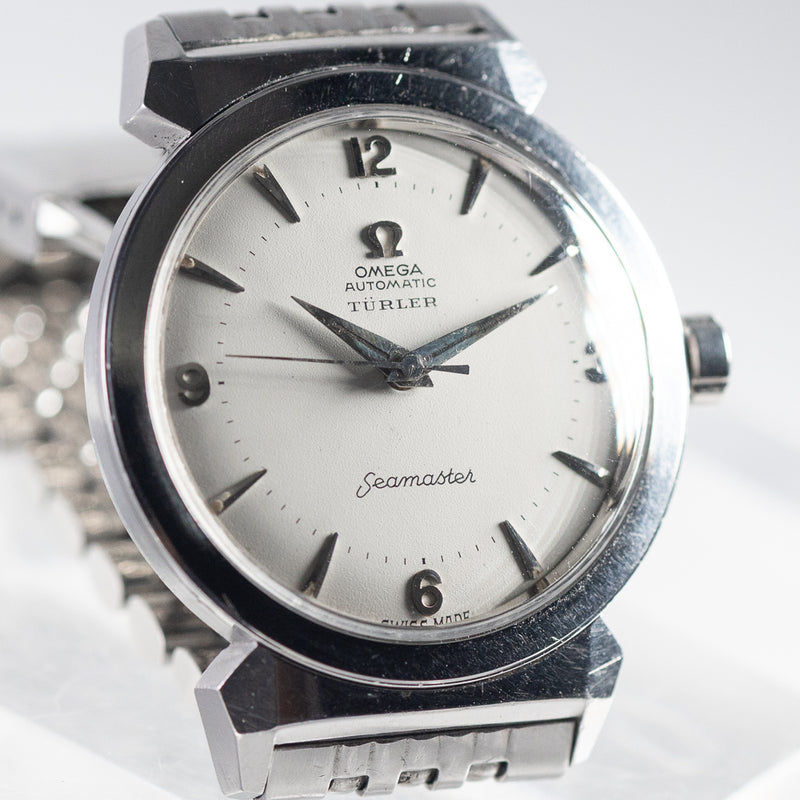 【希少】OMEGA Seamaster TURLER ヴィンテージ 自動巻き OMEGA Seamaster Turler Hooded Lug Ref.14363-1SC – TIMEANAGRAM