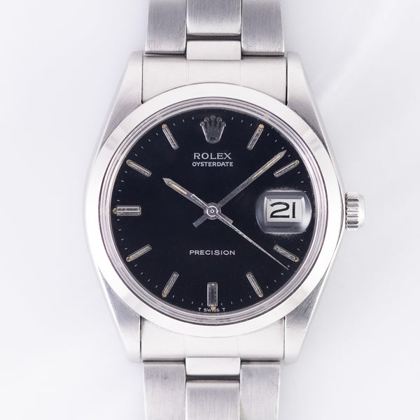 ROLEX OYSTERDATE Ref.6694 Black Mirror Dial – TIMEANAGRAM