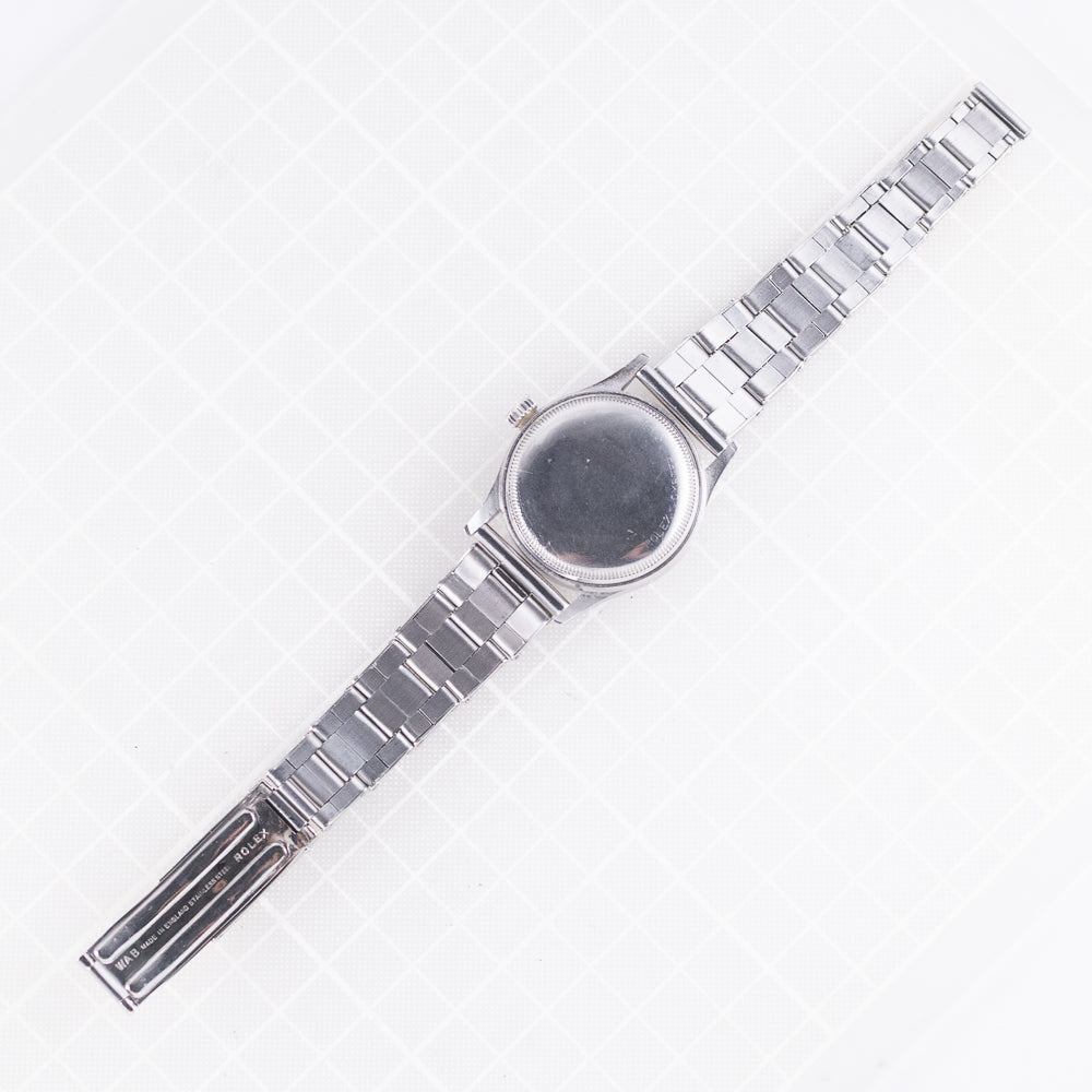 ROLEX OYSTER PERPETUAL Ref.6332 Semi-Bubbleback Black Gilt Step Dial WAB Bracelet