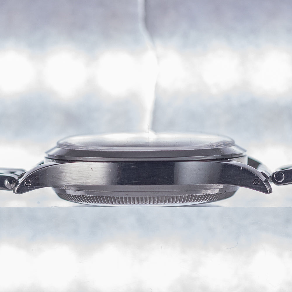 ROLEX OYSTER PERPETUAL Ref.6332 Semi-Bubbleback Black Gilt Step Dial WAB Bracelet