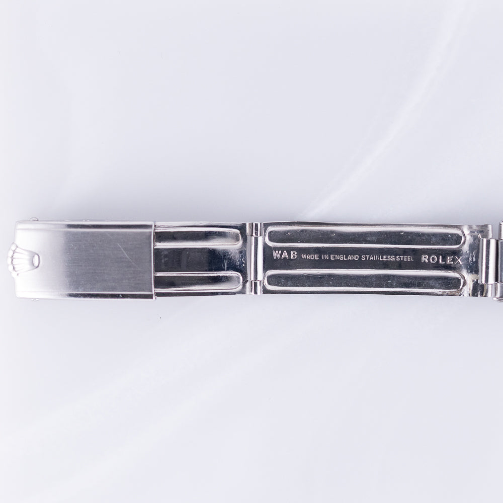 ROLEX OYSTER PERPETUAL Ref.6332 Semi-Bubbleback Black Gilt Step Dial WAB Bracelet
