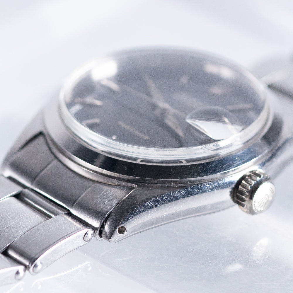 ROLEX OYSTERDATE Ref.6466 Black Gilt Tropical Dial