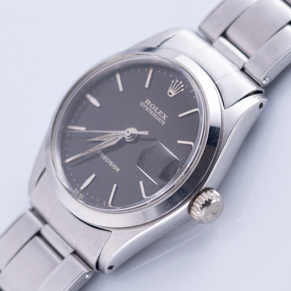 ROLEX OYSTERDATE Ref.6466 Black Gilt Tropical Dial