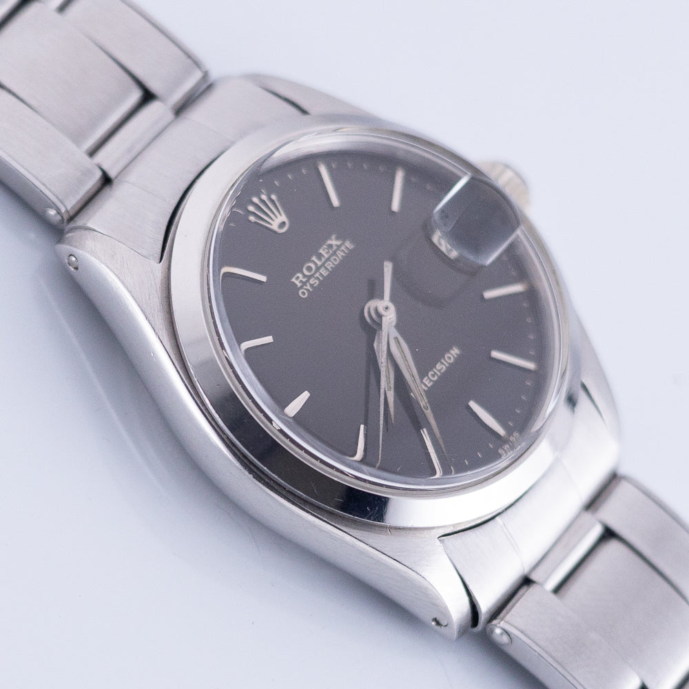 ROLEX OYSTERDATE Ref.6466 Black Gilt Tropical Dial