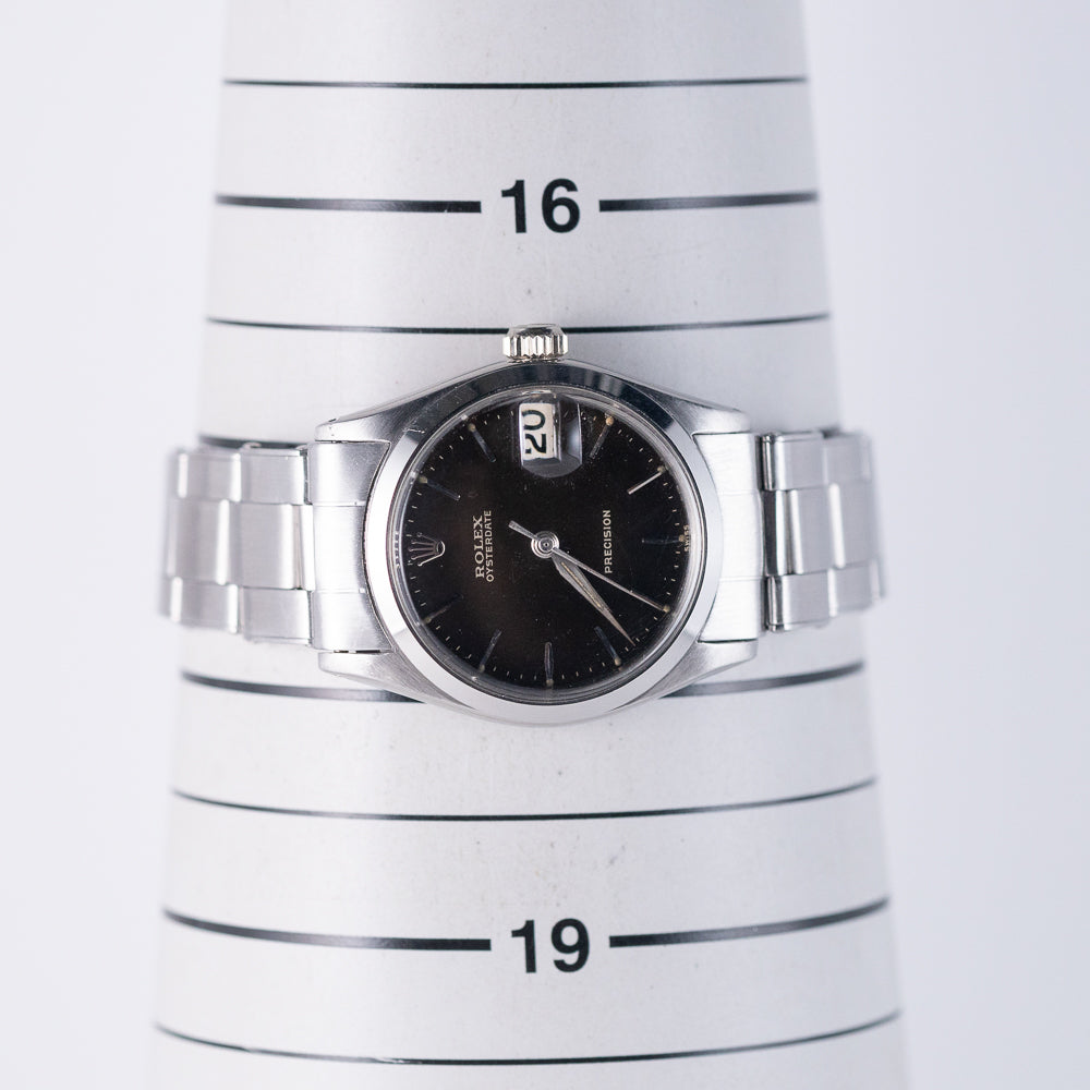 ROLEX OYSTERDATE Ref.6466 Black Gilt Tropical Dial
