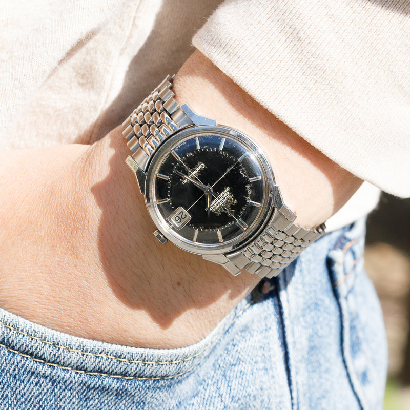 OMEGA Constellation Black Gilt Pie Pan Dial Ref.168.005