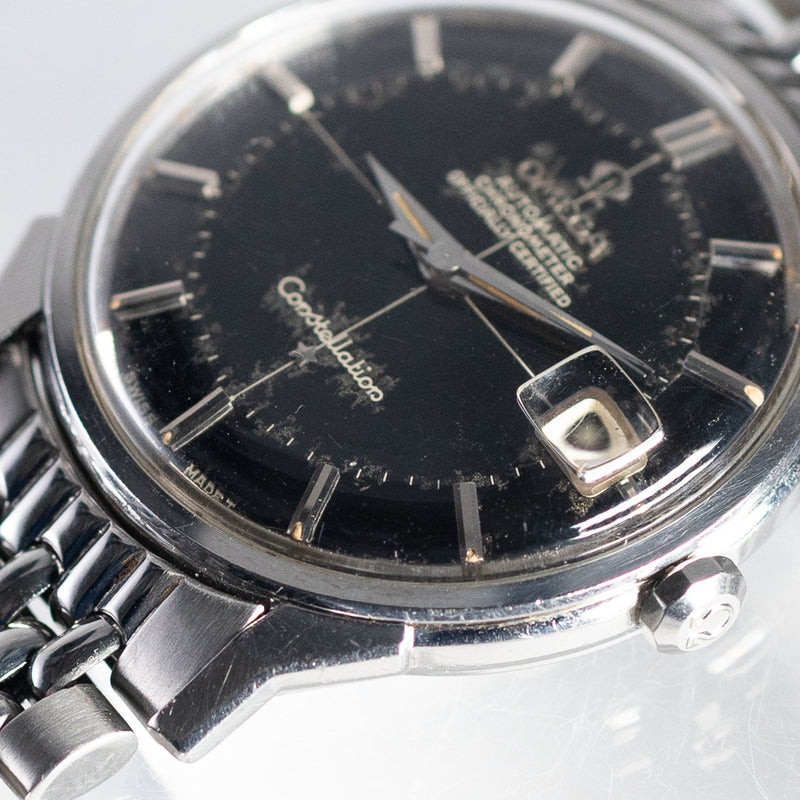 OMEGA Constellation Black Gilt Pie Pan Dial Ref.168.005