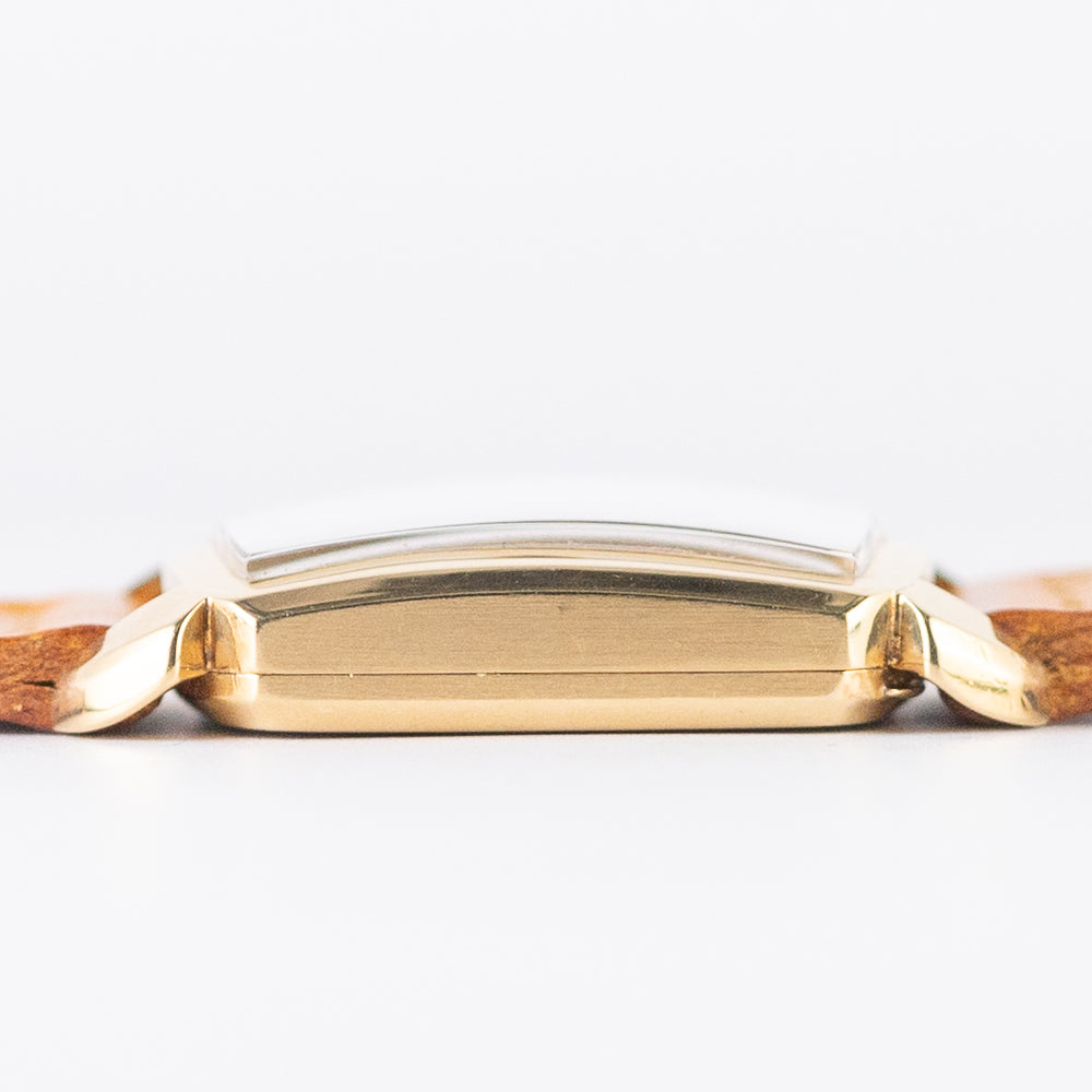 OMEGA Cioccolatone Automatic Black Guilloche 18K Yellow Gold Ref.3950　