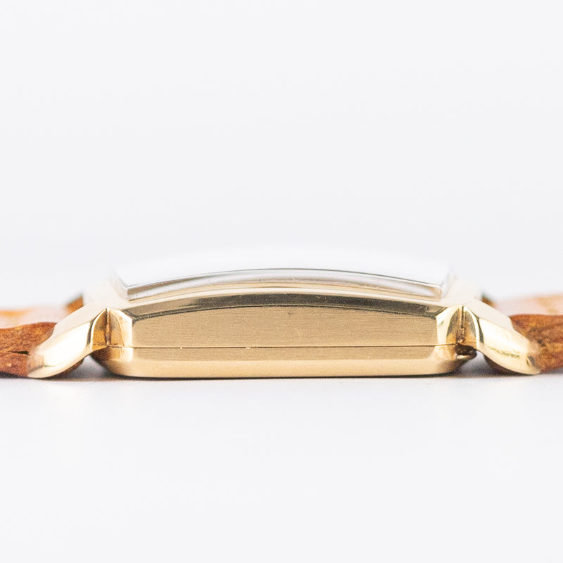 OMEGA Cioccolatone Automatic Black Guilloche 18K Yellow Gold Ref.3950　