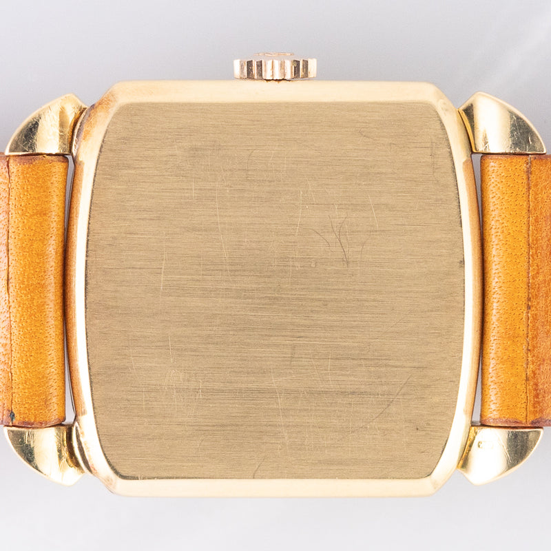 OMEGA Cioccolatone Automatic Black Guilloche 18K Yellow Gold Ref.3950　