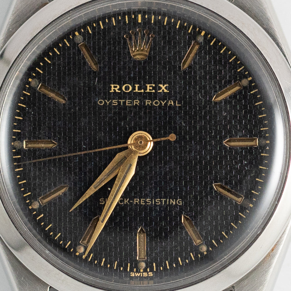 ROLEX OYSTER ROYAL Ref.6444 Black HONEYCOMB Dial – TIMEANAGRAM