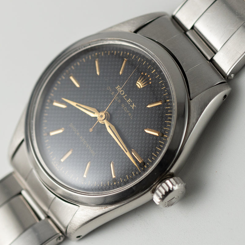 ROLEX OYSTER ROYAL Ref.6444 Black HONEYCOMB Dial – TIMEANAGRAM