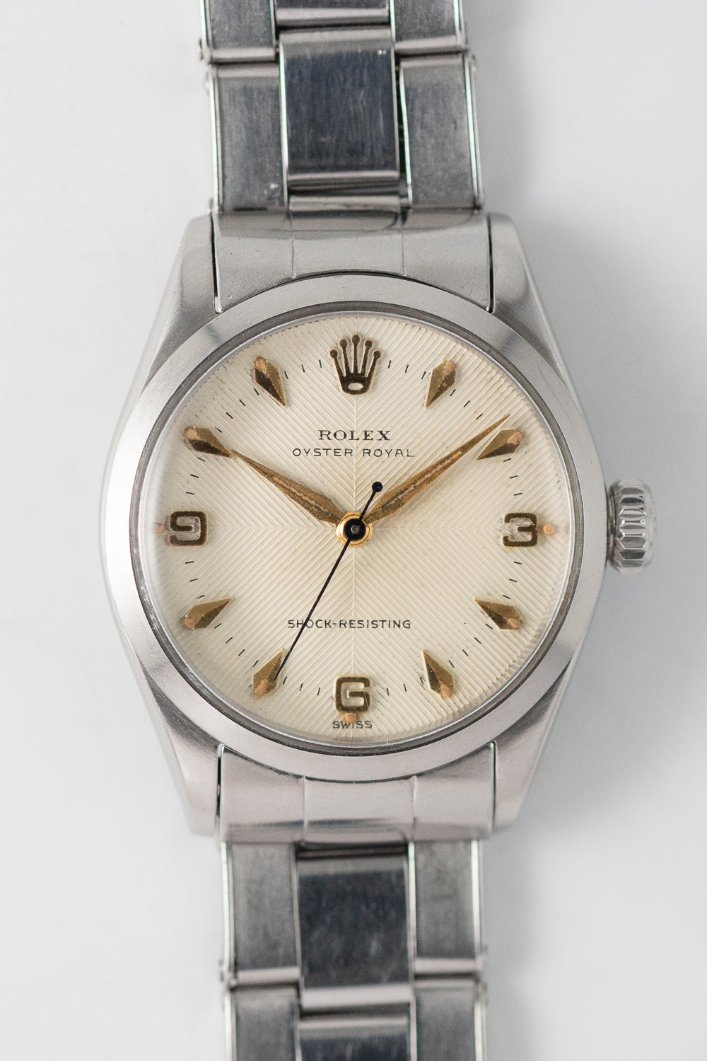 ROLEX OYSTER  ROYAL Ref.6246 Herringbone Dial with Expansion Bracelet