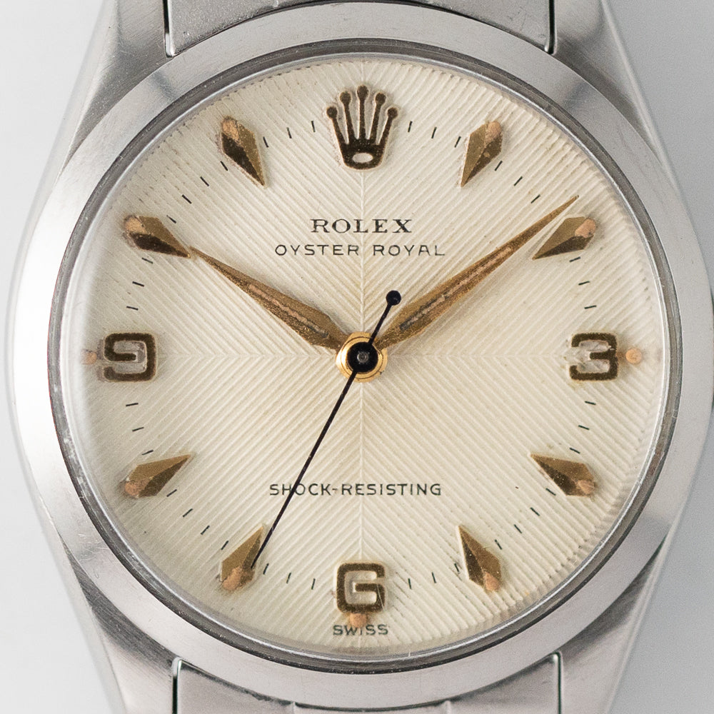 ROLEX OYSTER  ROYAL Ref.6246 Herringbone Dial with Expansion Bracelet