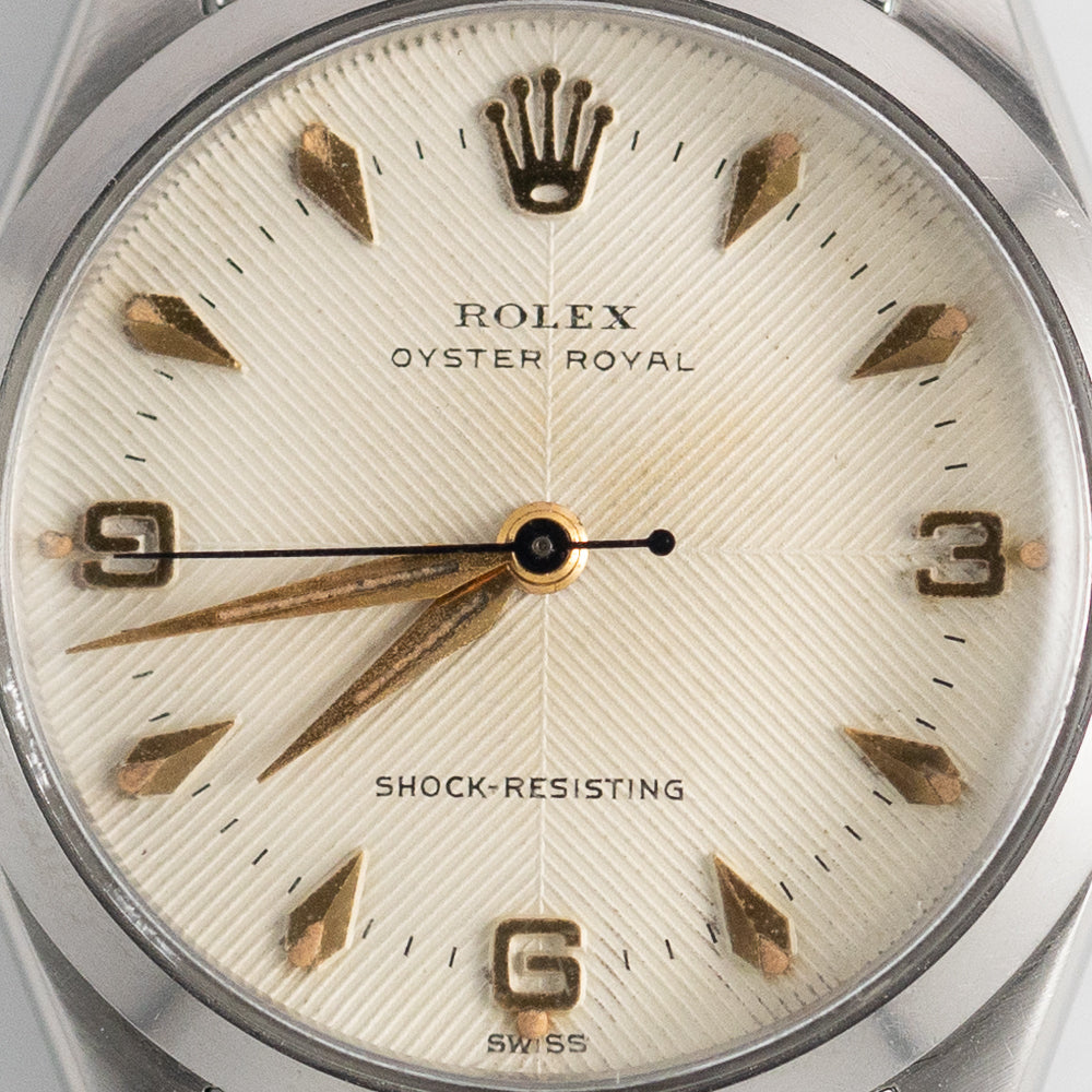 ROLEX OYSTER  ROYAL Ref.6246 Herringbone Dial with Expansion Bracelet