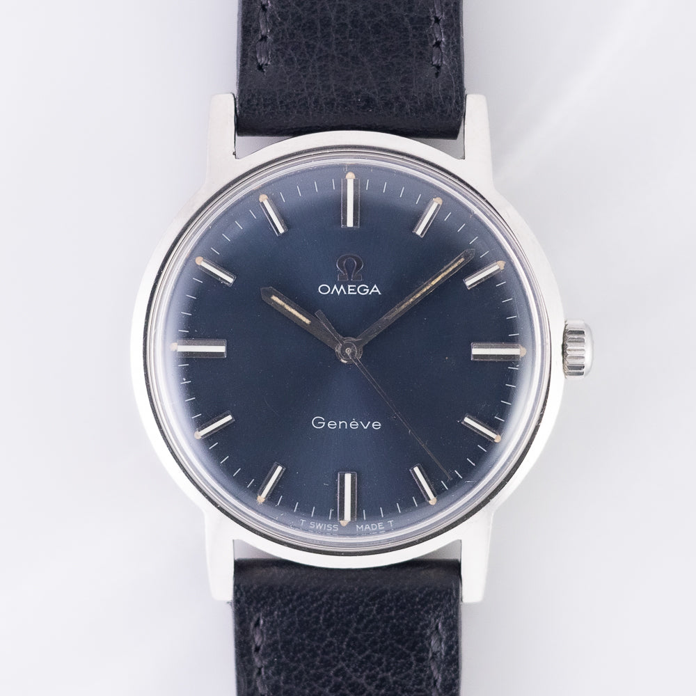 OMEGA Geneve Blue Sunburst Ref.135.070 – TIMEANAGRAM