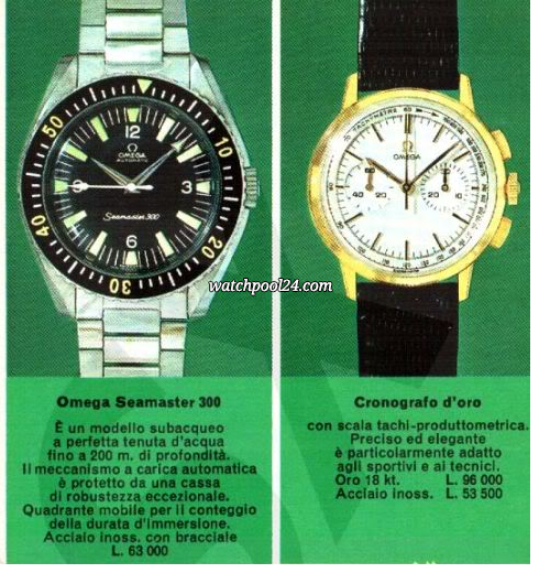 OMEGA Seamaster 300 the twisted-lug Ref.165.024-63 Extract from the Archives