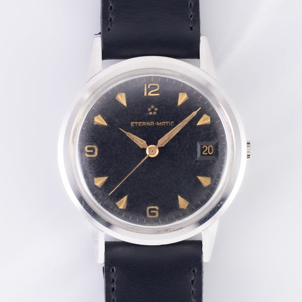 ETERNA MATIC Black Gilt Dial Diamond Index – TIMEANAGRAM