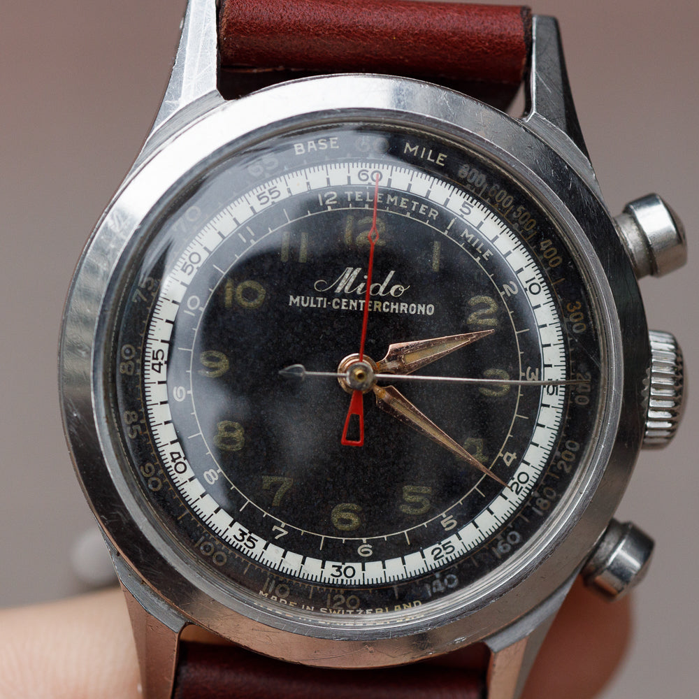 MIDO Multi-Center Chrono Ref.0760 Rare alpha hand Tasti Tondi