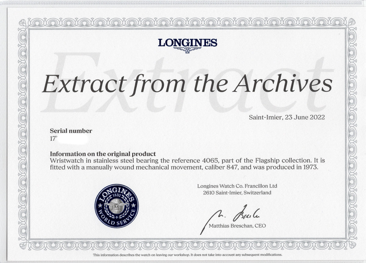 LONGINES Flagship Ref.4065