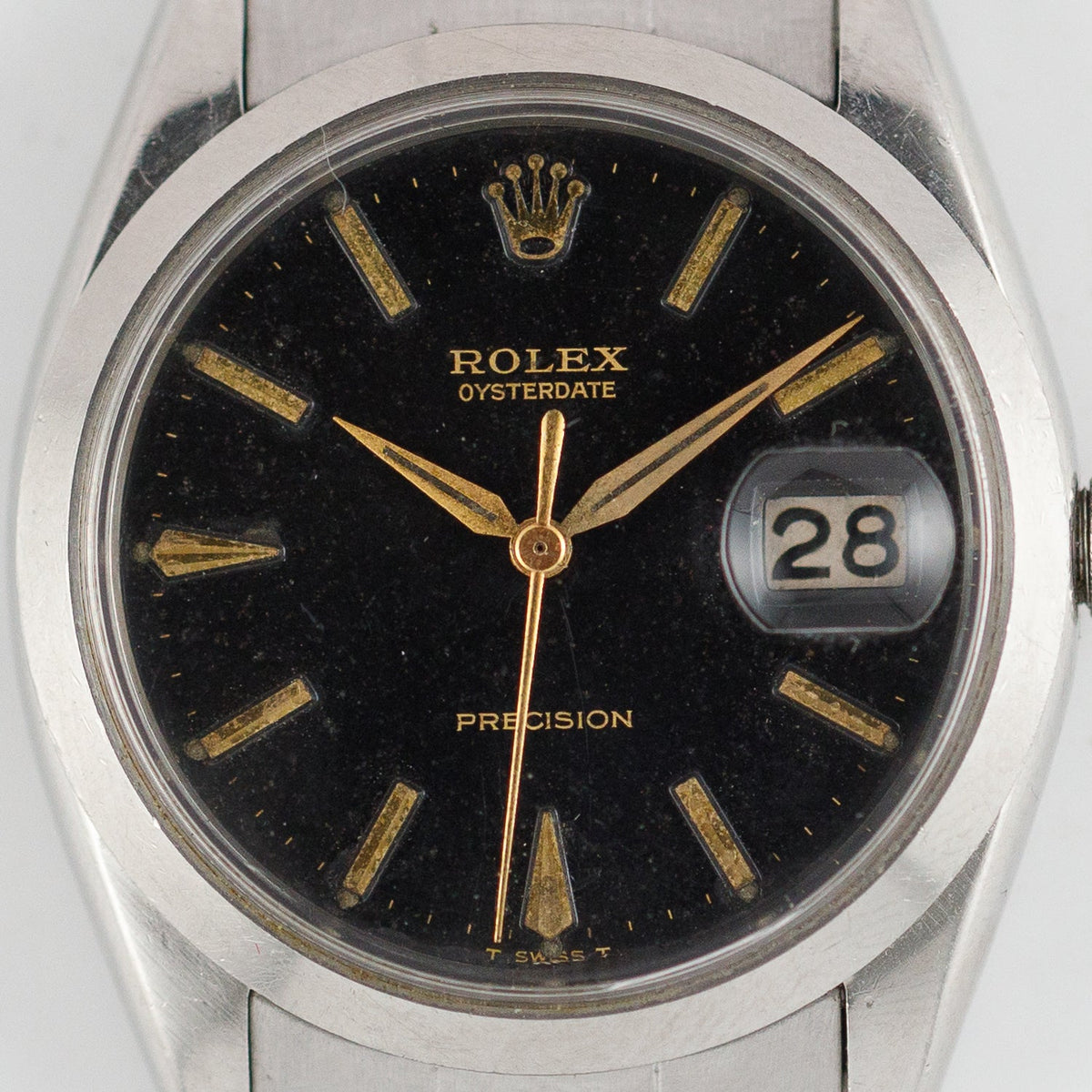 ROLEX OYSTERDATE Ref.6694 Black Gilt Dial