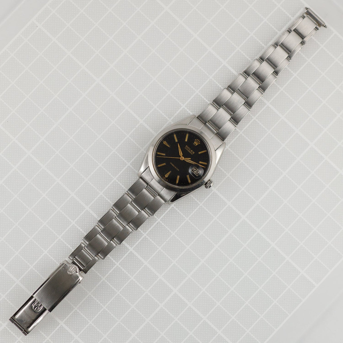 ROLEX OYSTERDATE Ref.6694 Black Gilt Dial