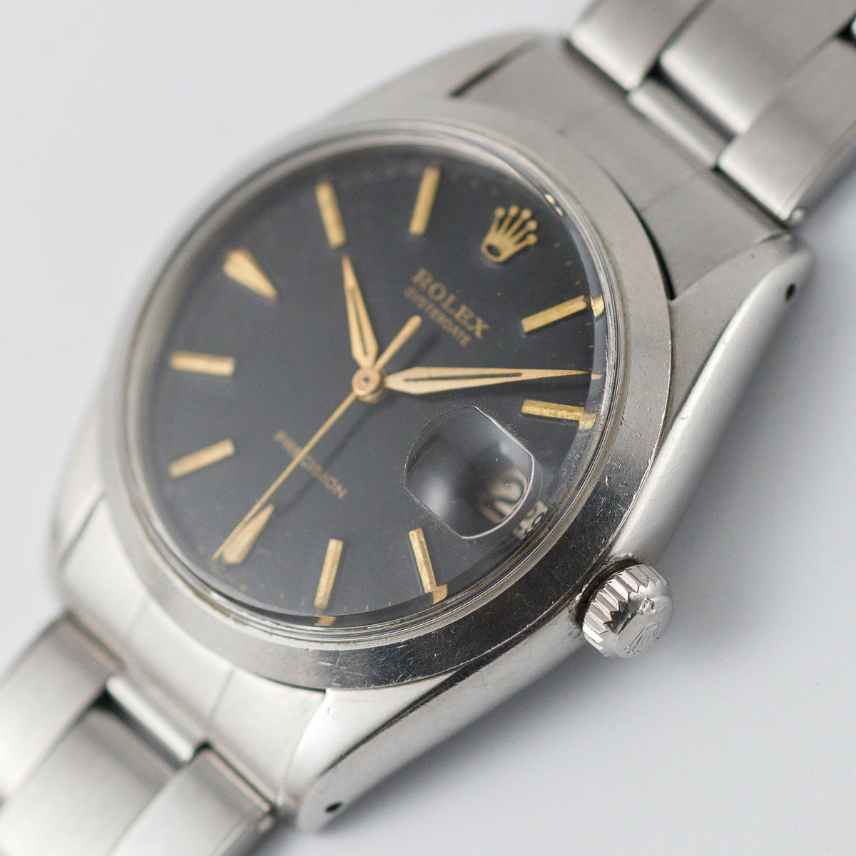 ROLEX OYSTERDATE Ref.6694 Black Gilt Dial
