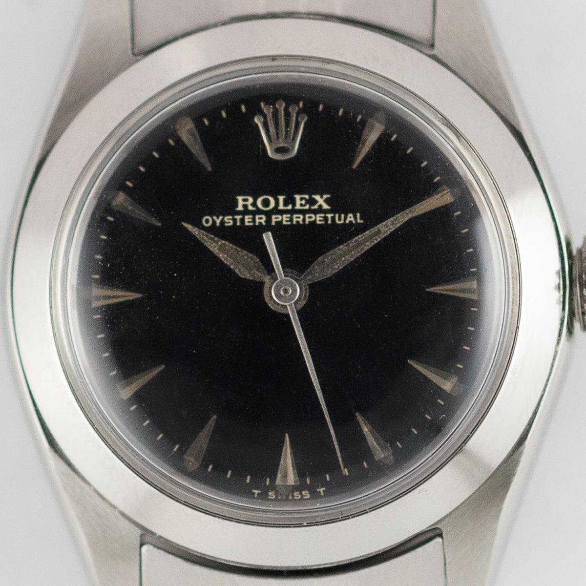 ROLEX OYSTER PERPETUAL Ref.6623 Glossy Black Gilt Dial
