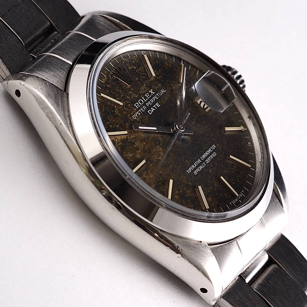 ROLEX OYSTER PERPETUAL DATE Ref.1500 Blue Patina Dial