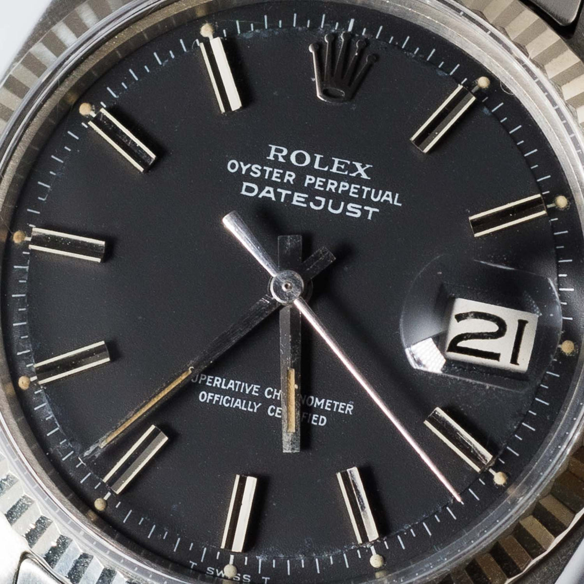 ROLEX DATEJUST Ref.1601 Black Matte Dial