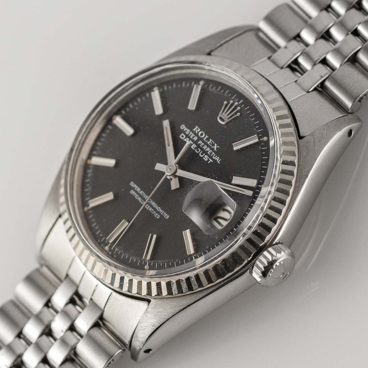ROLEX DATEJUST Ref.1601 Black Matte Dial