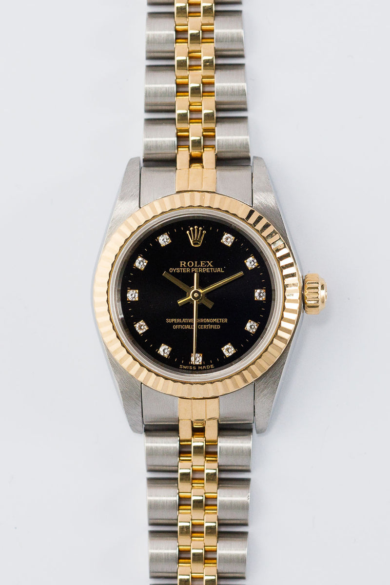 ROLEX OYSTER PERPETUAL Ref.76193G 11 Points Diamond