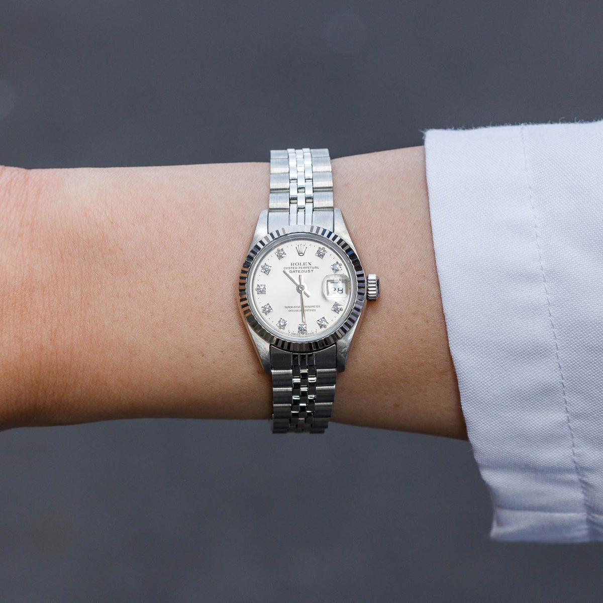 ROLEX DATEJUST REF.69174G 10 Points Diamond