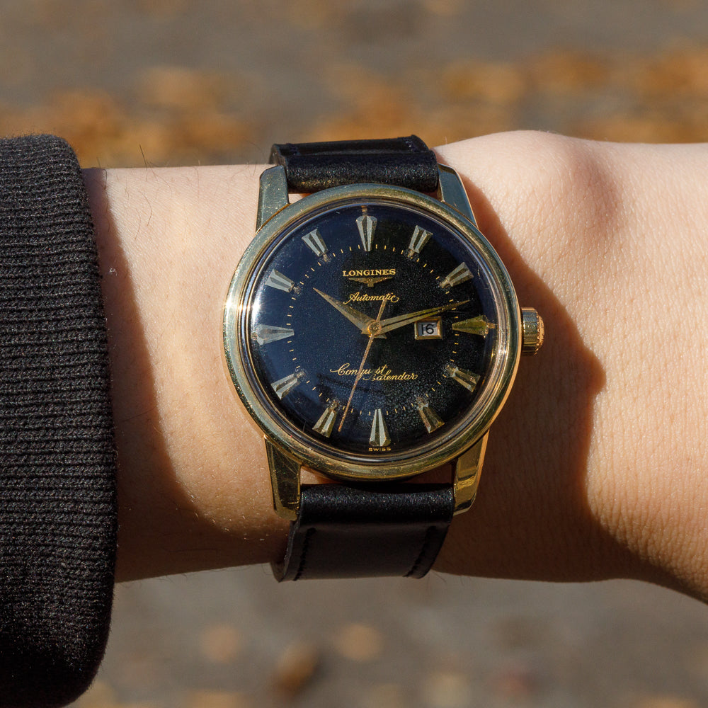 LONGINES Conquest Ref.9007 Black Gilt Dial
