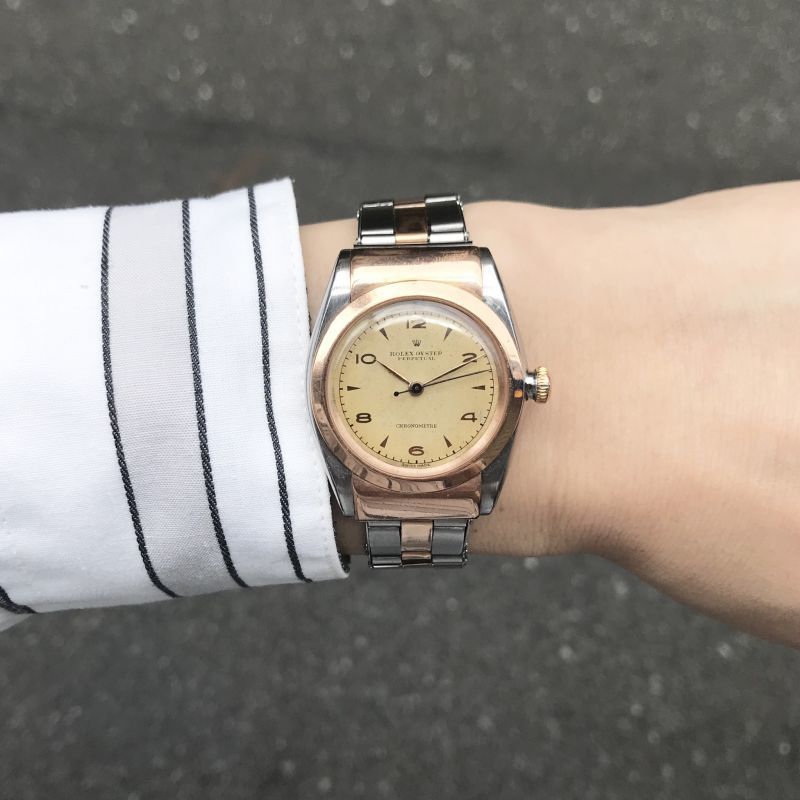 ROLEX Hooded Bubble Back Ref.3065 Gilt Index